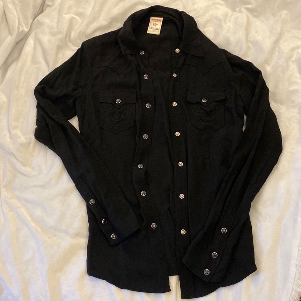 True religion button down shirt